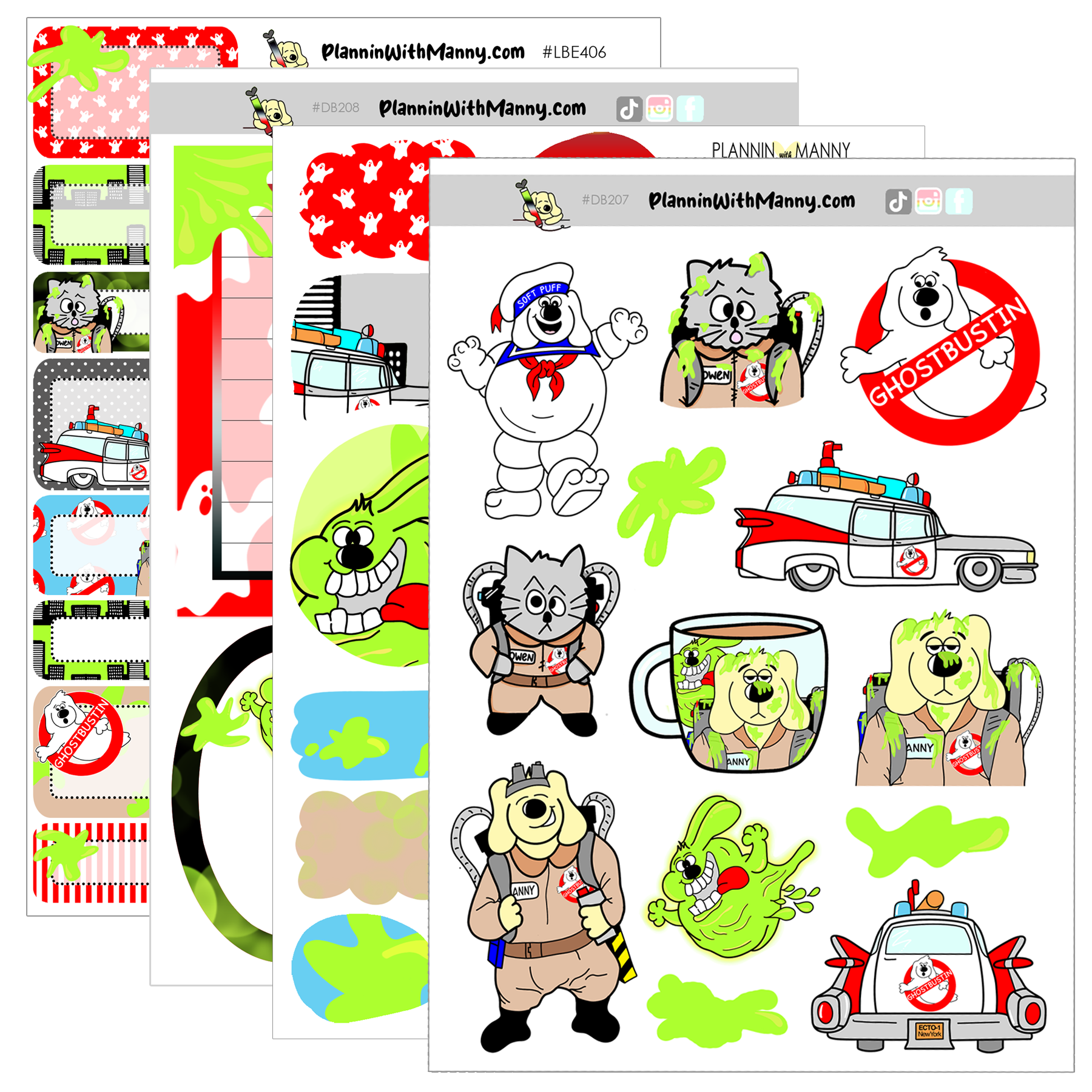 Ghostbustin-Large Sticker Sheet Set