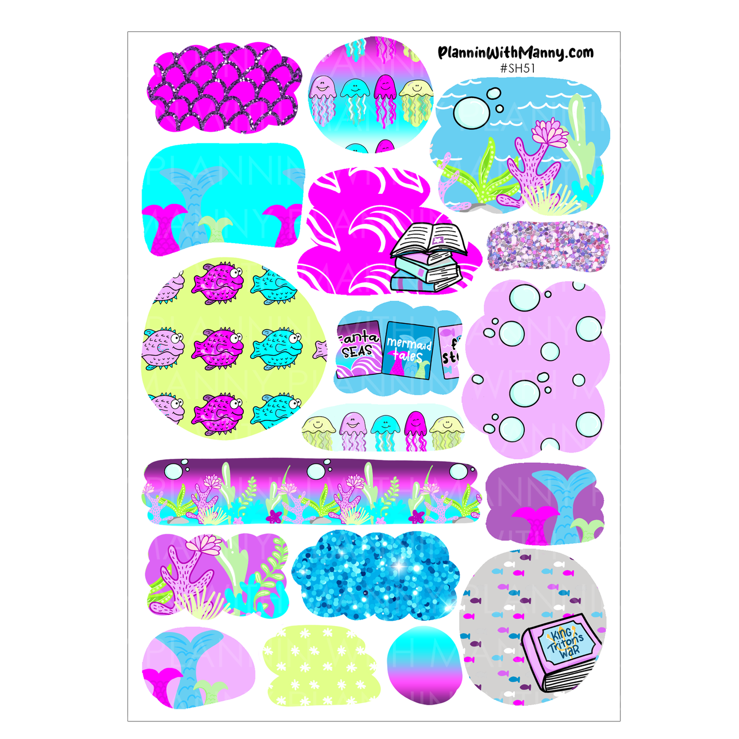 Mermaid Tales-Large Sticker Sheet Set