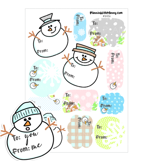SH56 Snowman Tags
