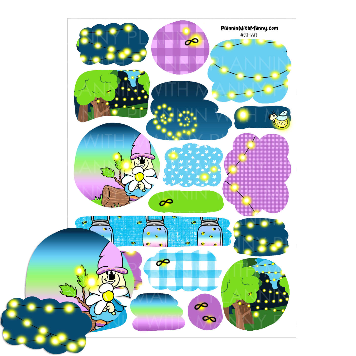 SH60 Light it Up Shape Sticker Sheet