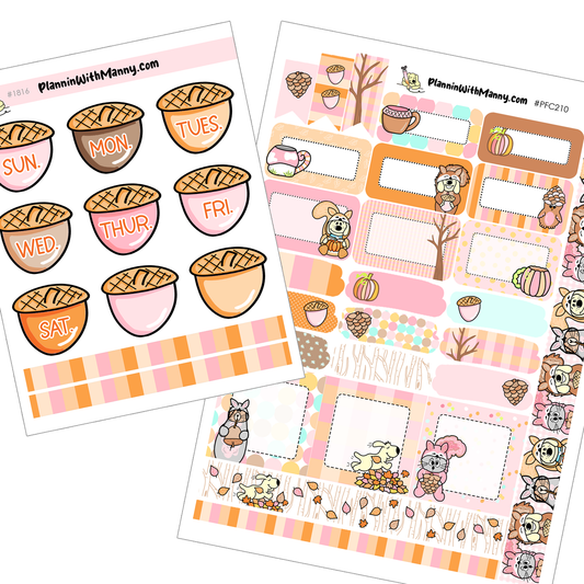 PFC210 Hobo Cousins Feelin Nutty Planner Stickers