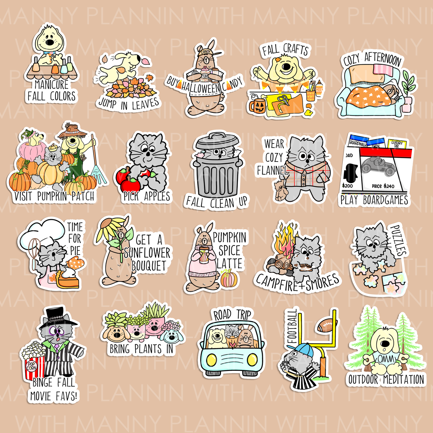 DB300 Fall Bucket List Sticker Sheet
