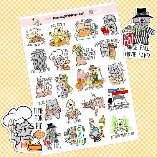 DB300 Fall Bucket List Sticker Sheet