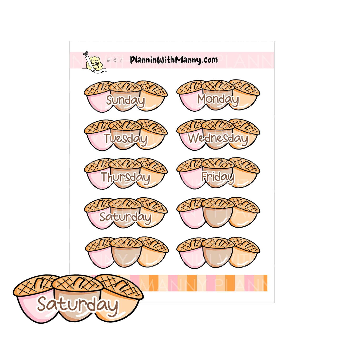 PFV210 Feelin Nutty Vertical Sticker Set