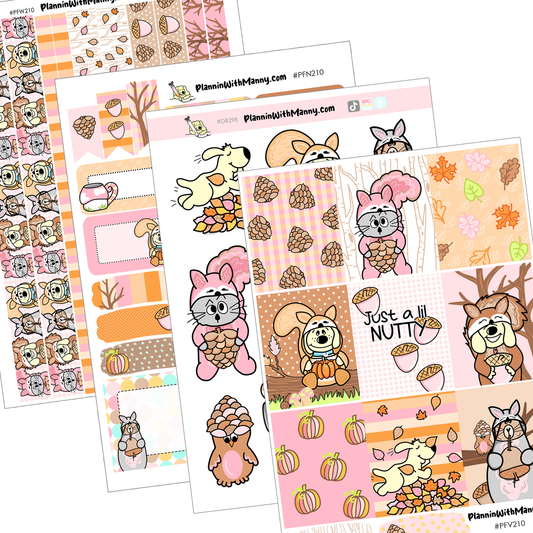 PFV210 Feelin Nutty Vertical Sticker Set