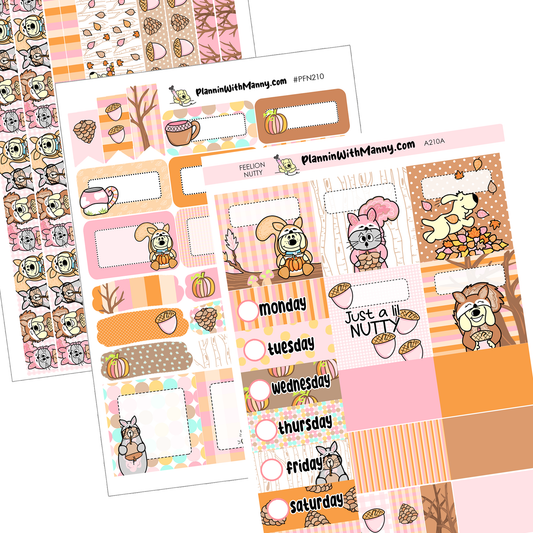 A210A Feelin Nutty Academic Planner Stickers
