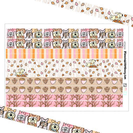PFW210 Feelin Nutty Washi Sticker Sheet