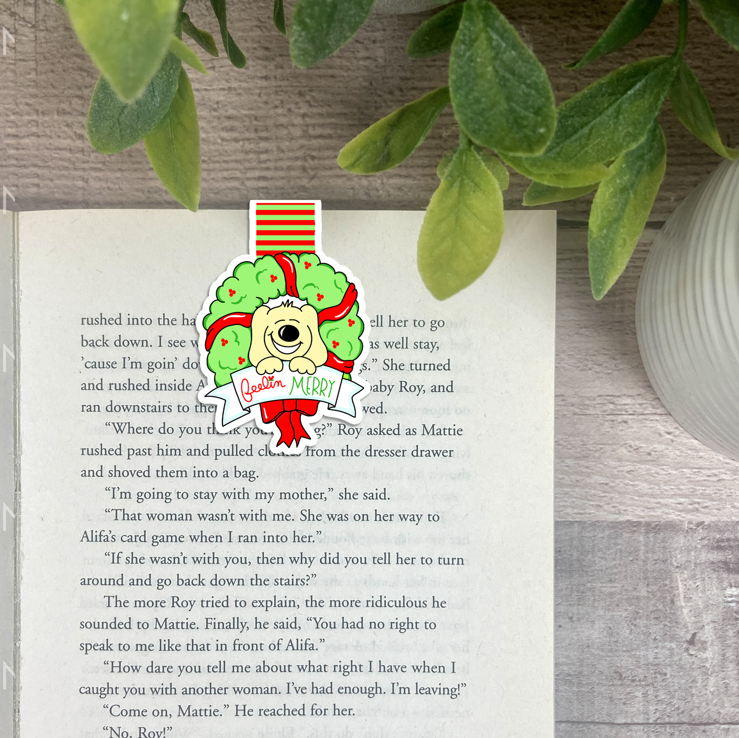 Feelin Merry... Vinyl Sticker, Magnetic Bookmark, & Notecard MB77