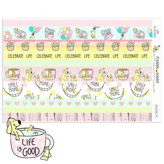 NMK7C Enjoying Life Washi Sticker Sheet