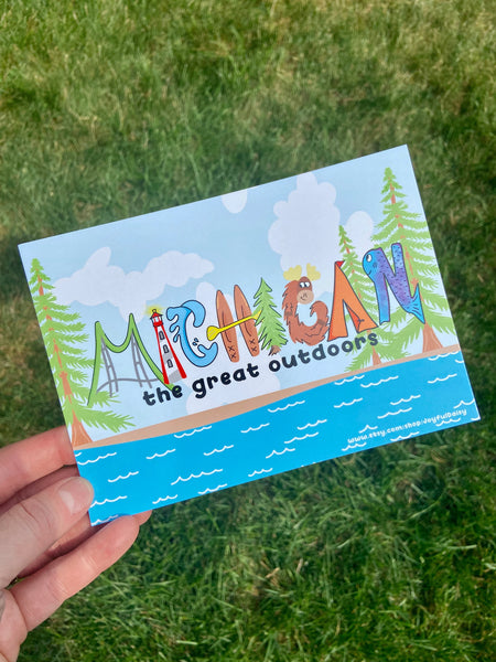 J115 I Michigan-The Great Outdoors Journaling Card/Postcard