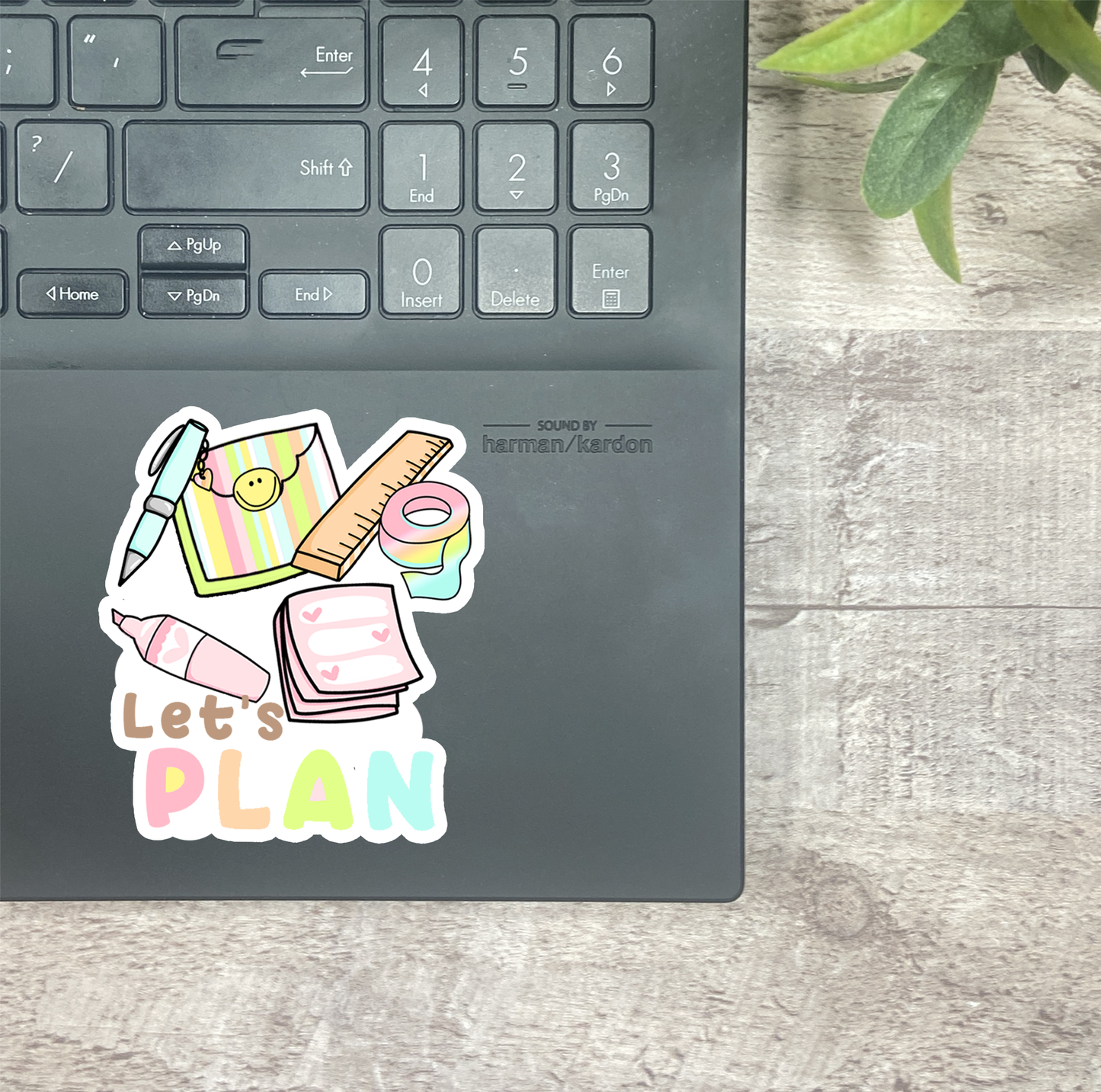 Let's PLAN...Vinyl Sticker, Magnetic Bookmark, & Notecard MB29