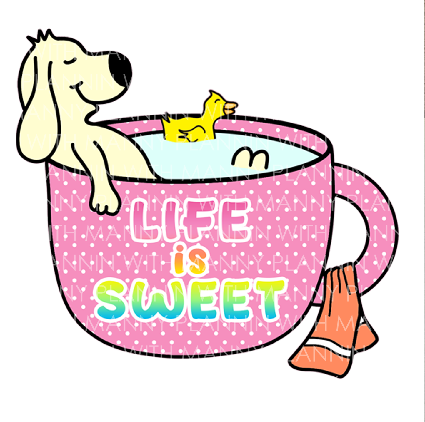 Life is Sweet... Vinyl Sticker, Magnetic Bookmark, & Notecard MB75