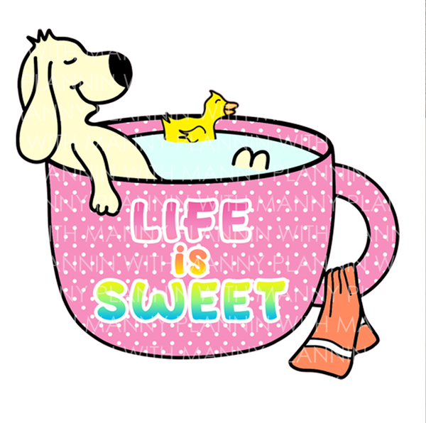 Life is Sweet... Vinyl Sticker, Magnetic Bookmark, & Notecard MB75