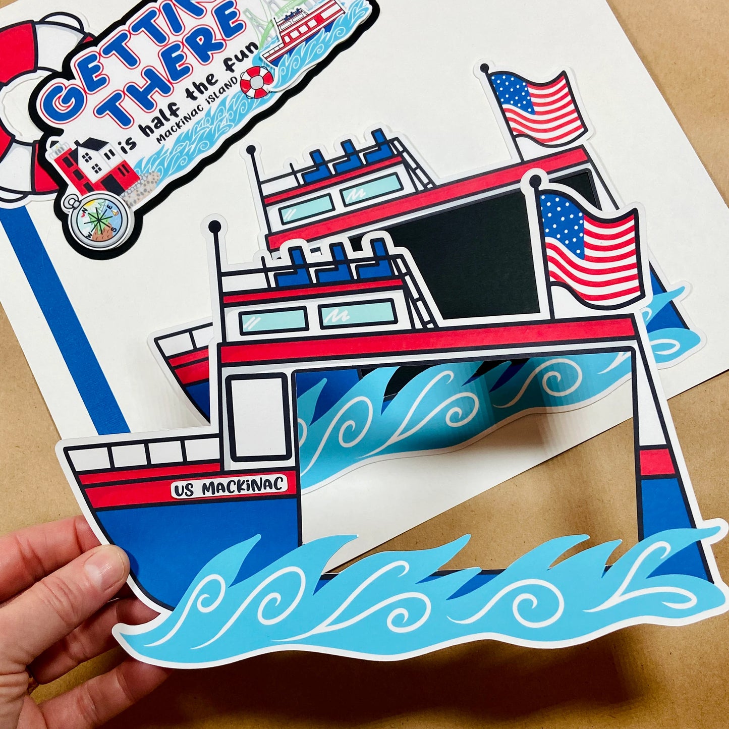 Z102 Mackinac Island Ferry Scrapbook Kit - Getting There is Half the Fun!