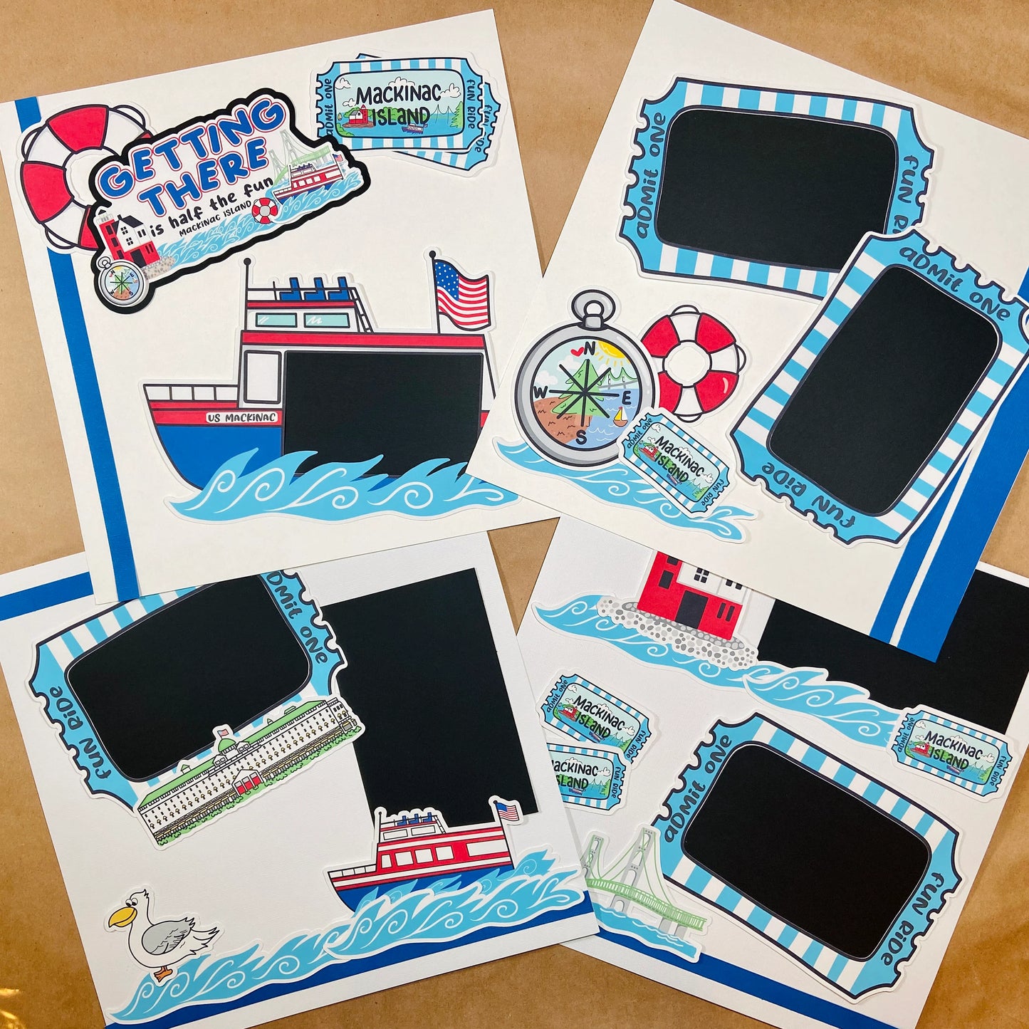 Z102 Mackinac Island Ferry Scrapbook Kit - Getting There is Half the Fun!