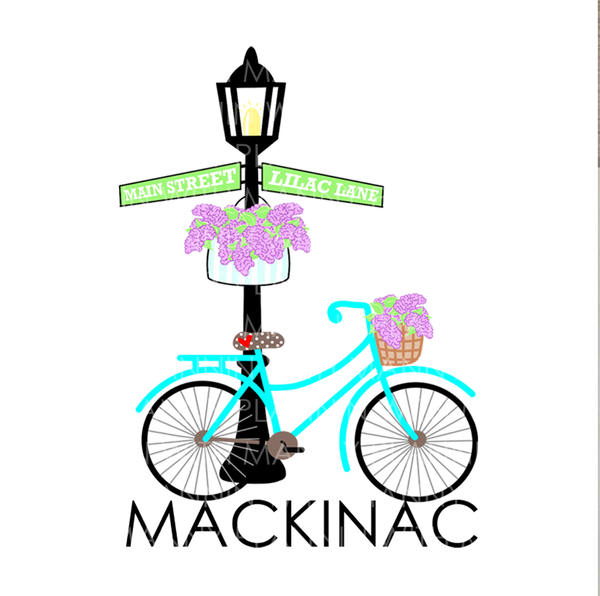 Mackinac Island Lilac Lane... Vinyl Sticker, Magnetic Bookmark, & Notecard MB57