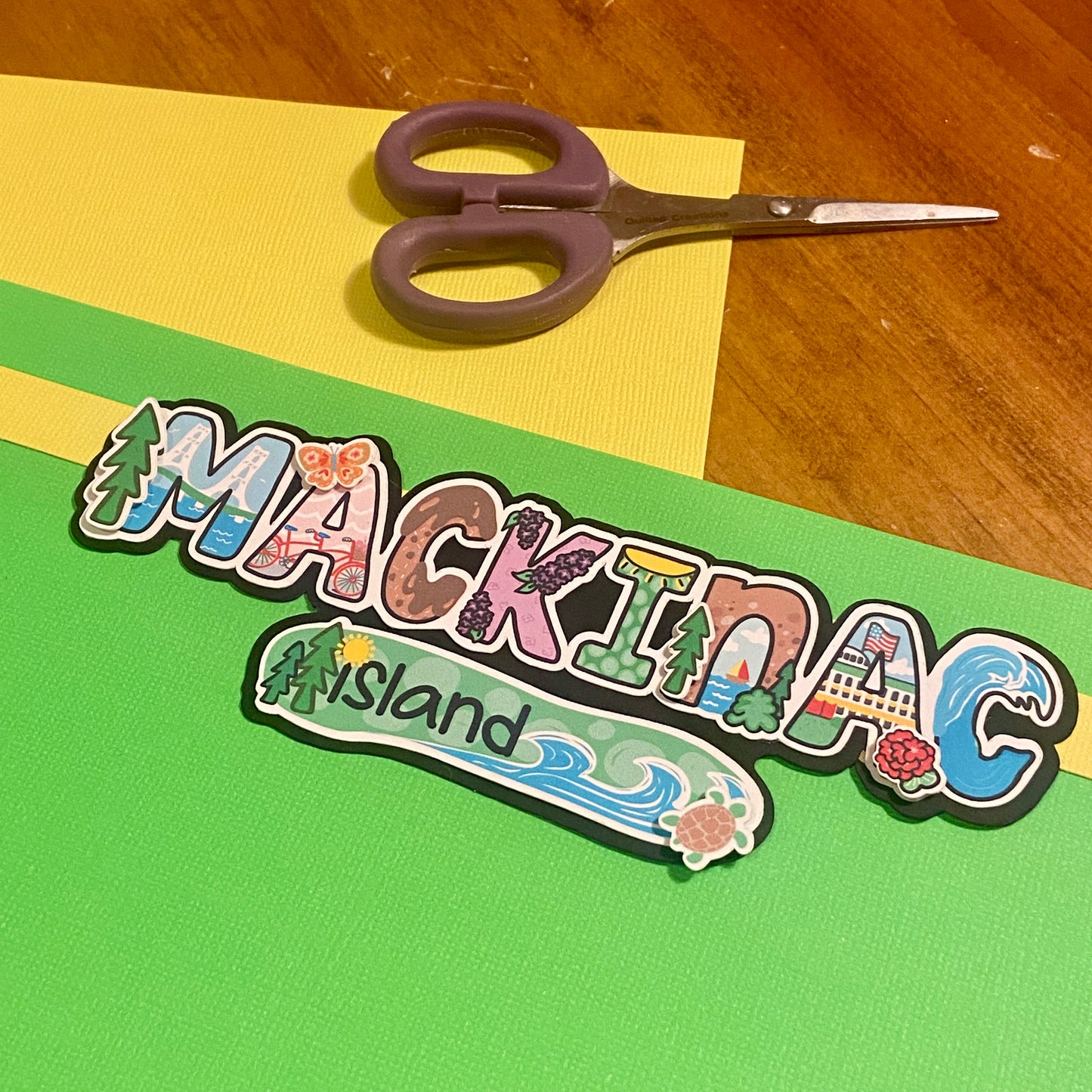 JD132 Mackinac Island Scrapbooking Layered Title