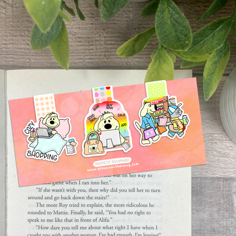 Retail Therapy Set of 3 Magnetic Bookmarks!