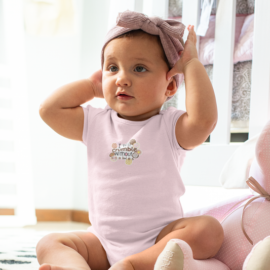 Baby Onesie - "I Will Crumble Without You" Cute Floral Infant Bodysuit