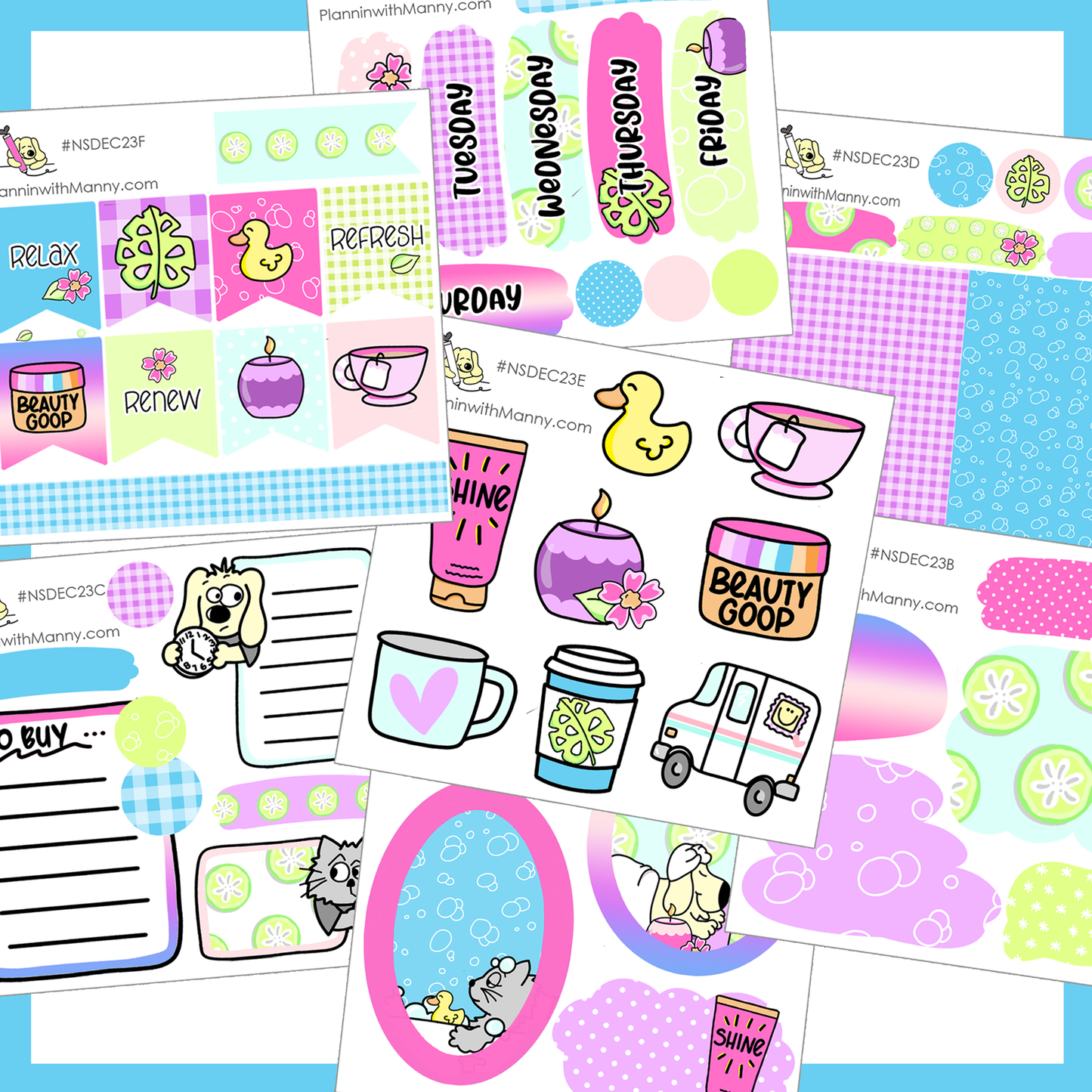 BF25 Spa Mini Sticker Bundle