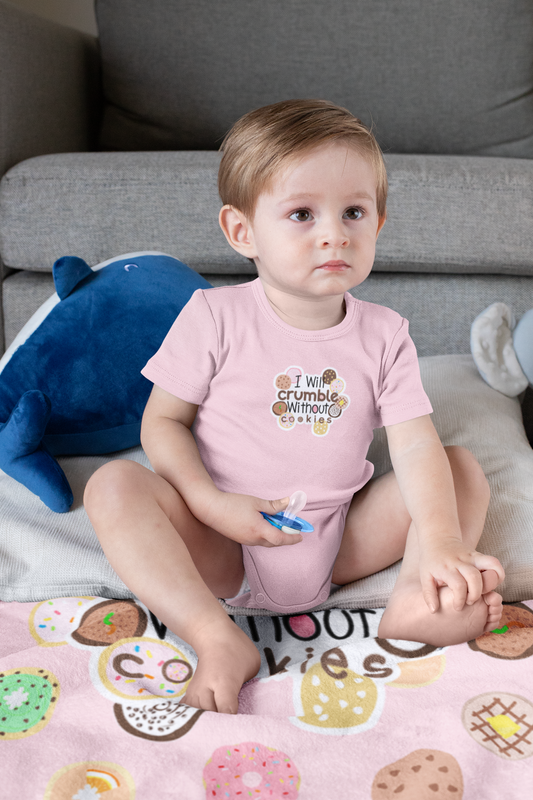 Baby Onesie - "I Will Crumble Without You" Cute Floral Infant Bodysuit