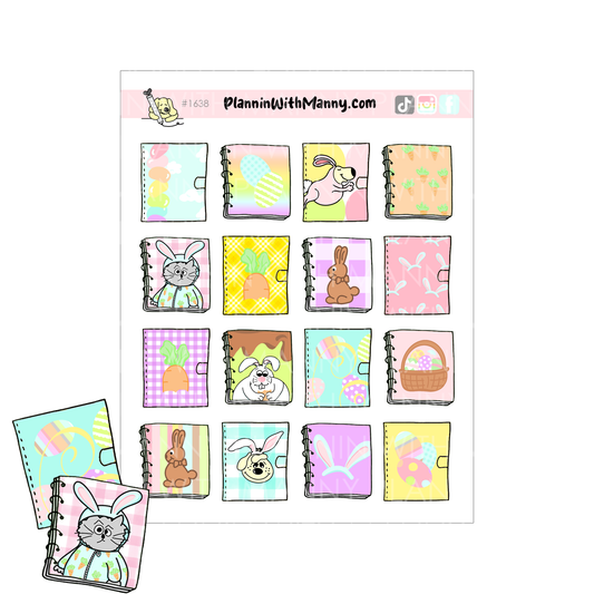 1638 Hoppy Easter Planner Stickers