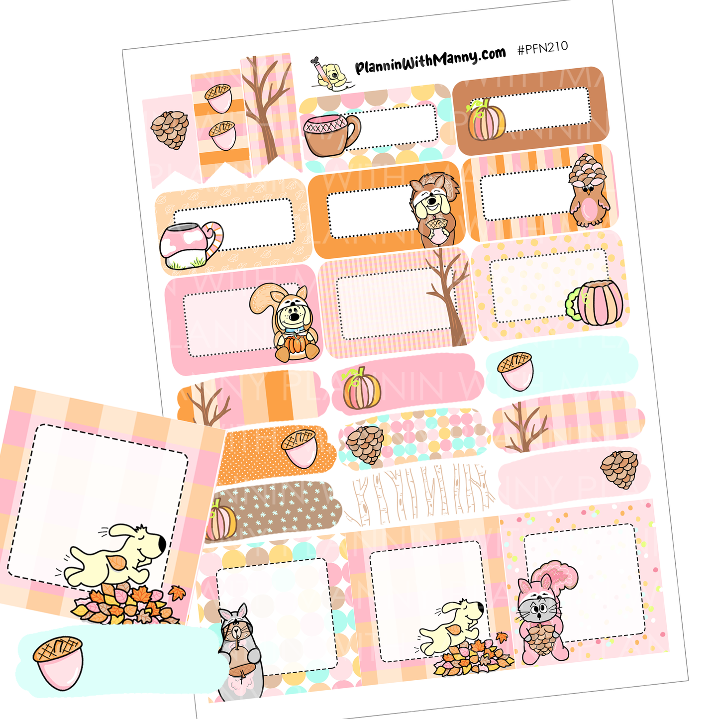 PFV210 Feelin Nutty Vertical Sticker Set