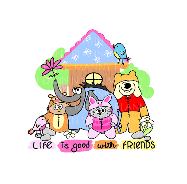 Life is Better with Friends - Vinyl Sticker, Magnetic Bookmark, & Notecard MB23