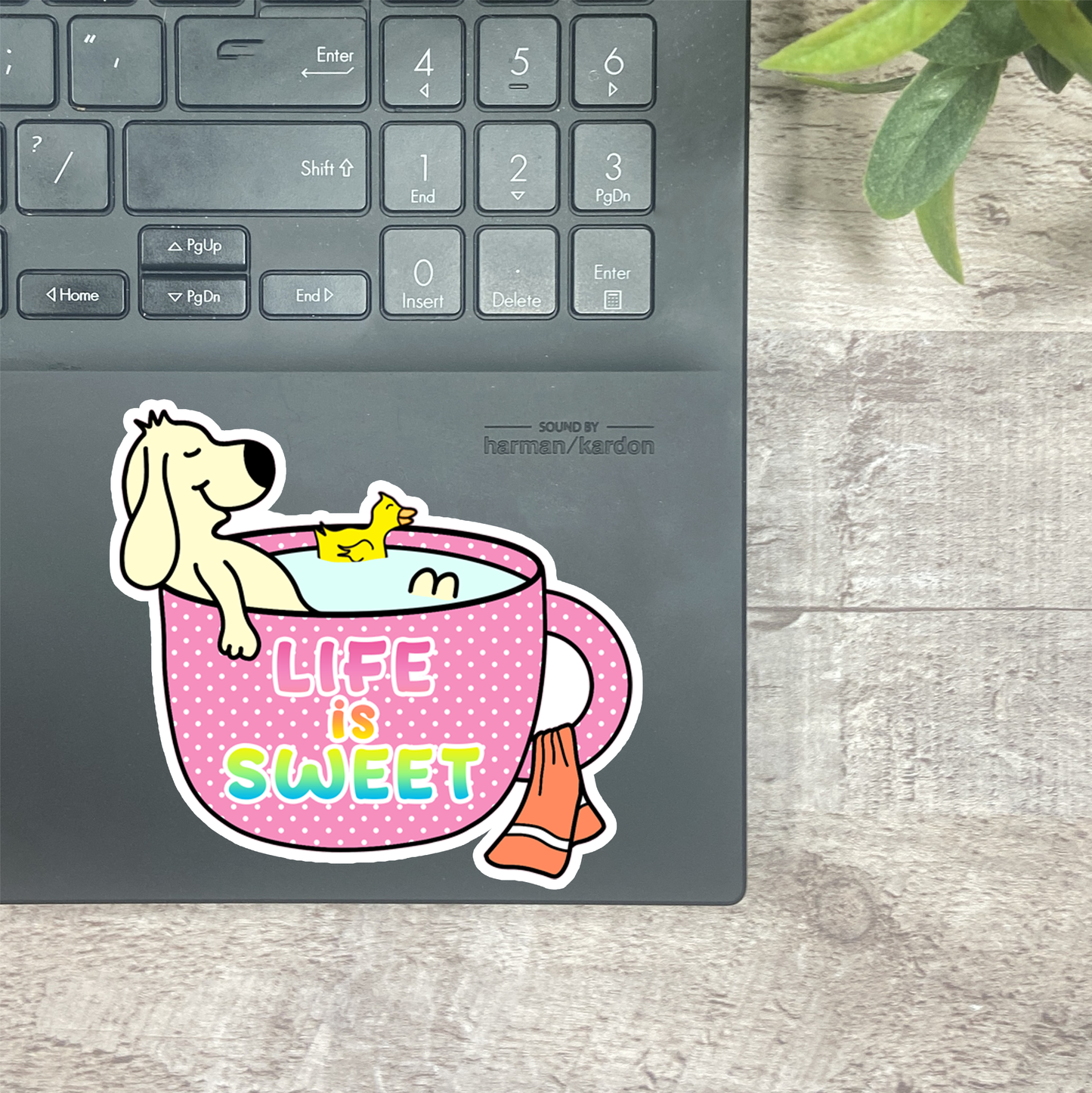 Life is Sweet... Vinyl Sticker, Magnetic Bookmark, & Notecard MB75