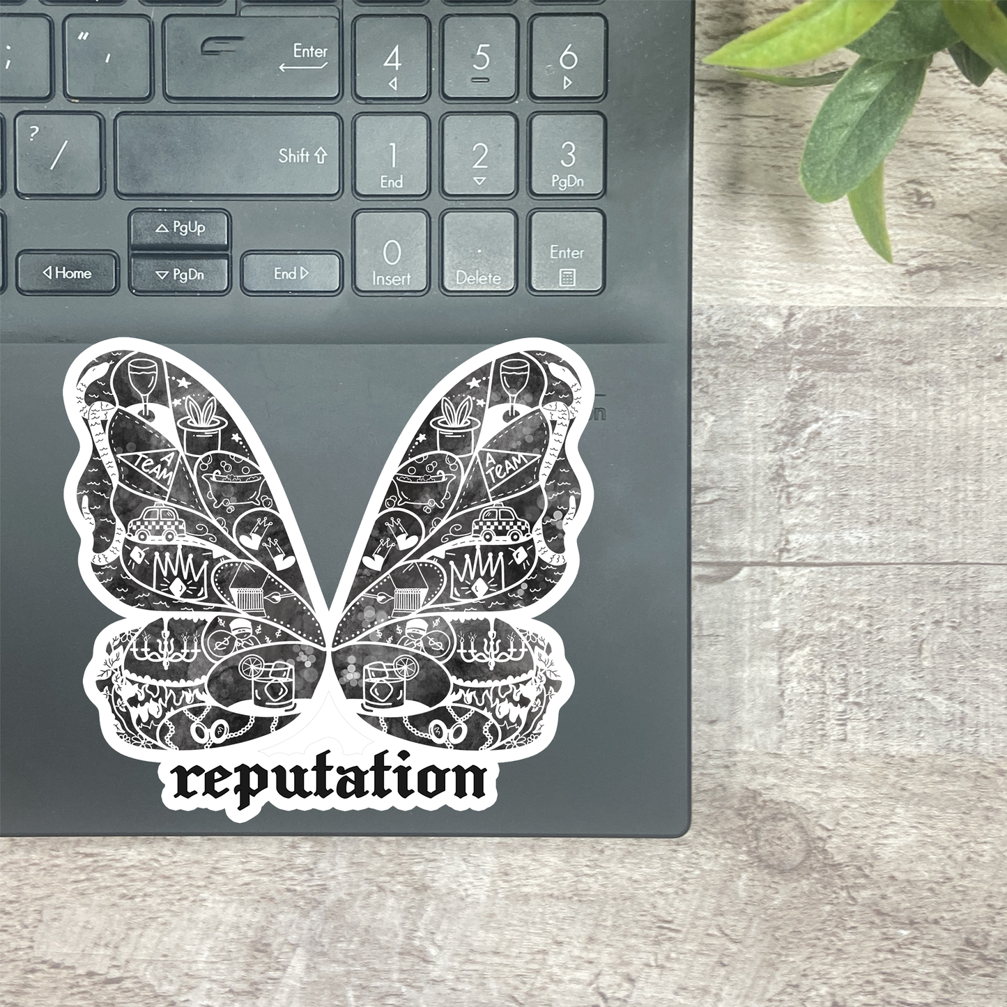 Reputation Era Butterfly Vinyl Sticker, Bookmark, and Notecard Options MB142