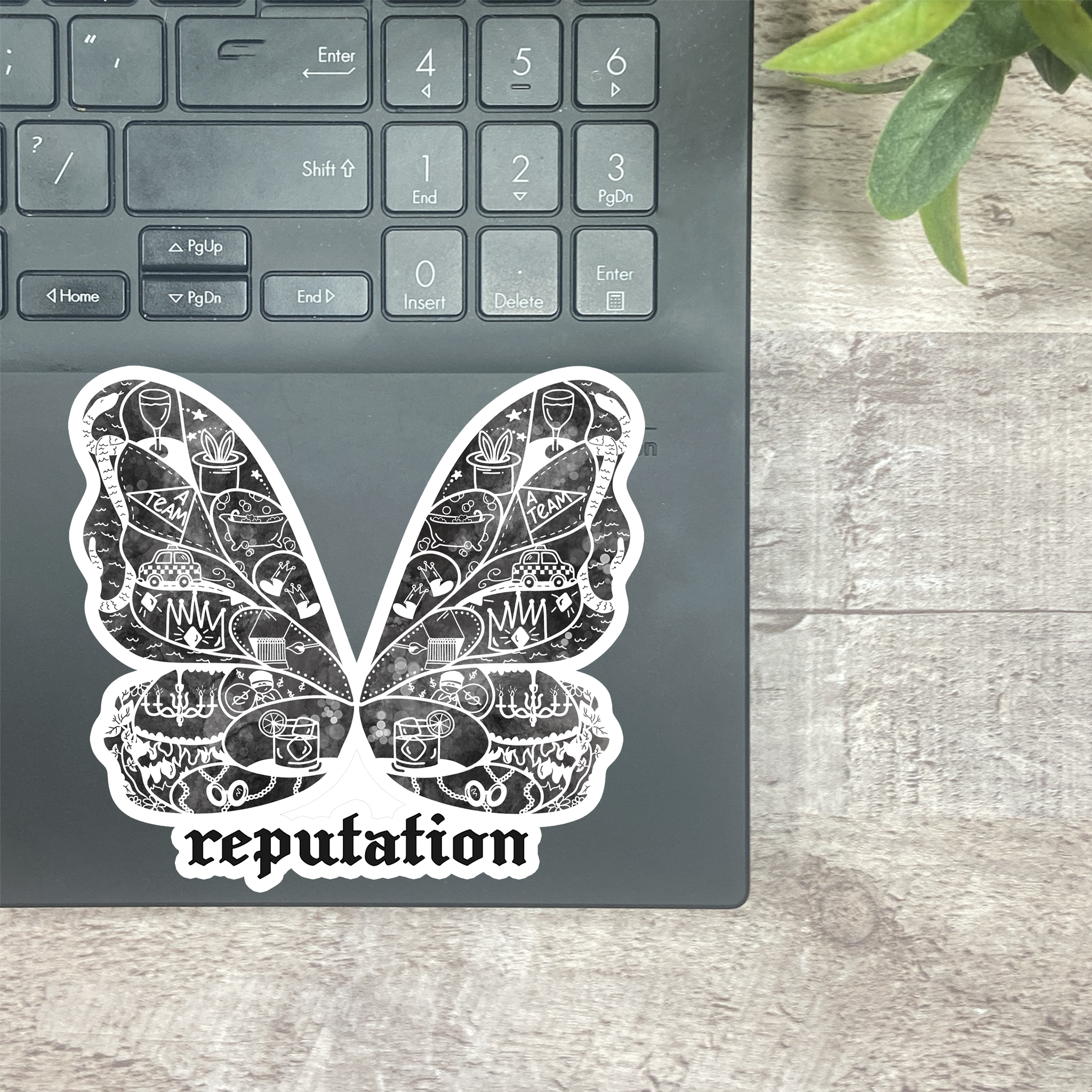 Reputation Era Butterfly Vinyl Sticker, Bookmark, and Notecard Options MB142