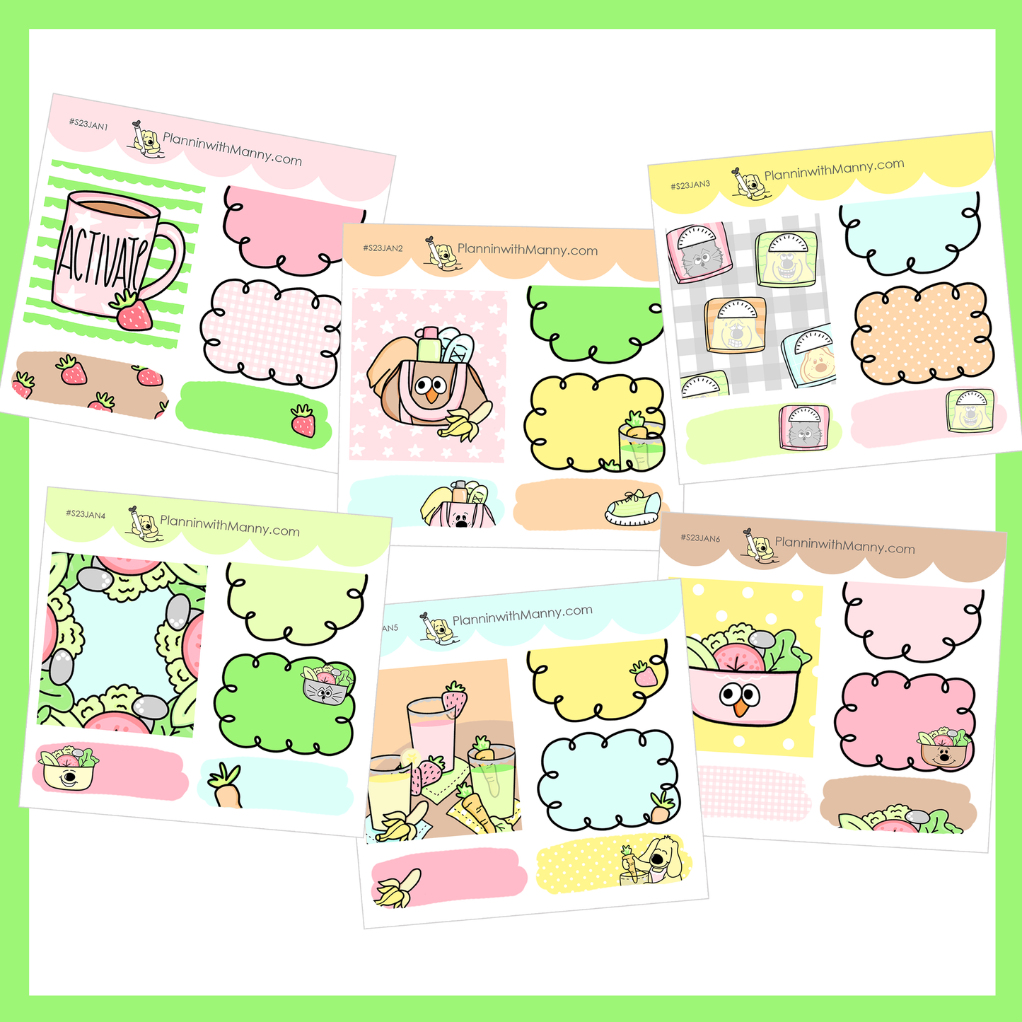 BF25 Healthy Time Mini Sticker Bundle