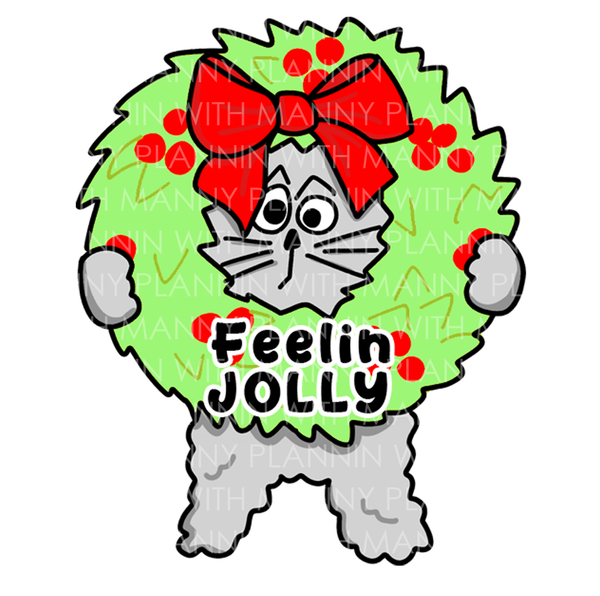 Feelin Jolly... Vinyl Sticker, Magnetic Bookmark, & Notecard MB78