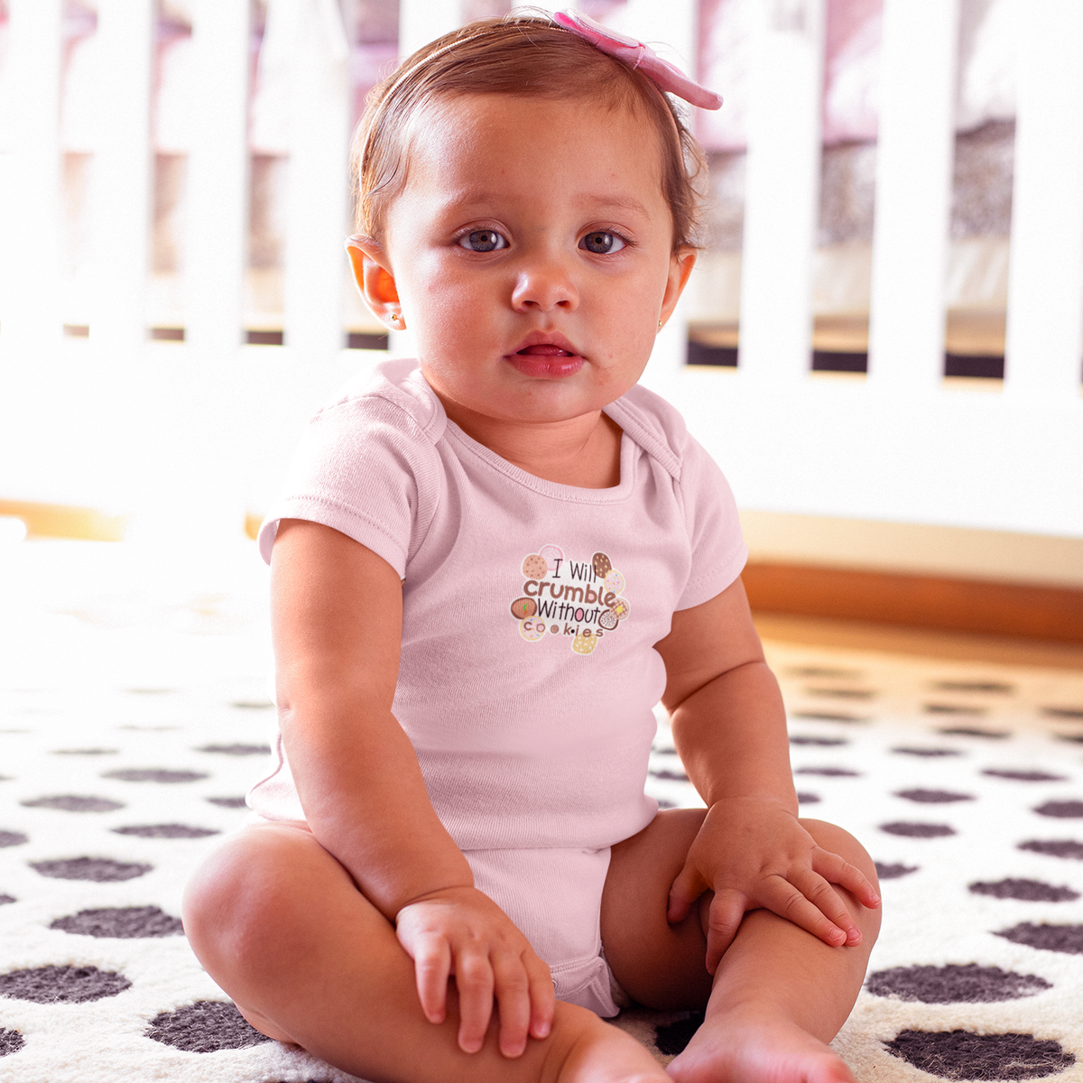 Baby Onesie - "I Will Crumble Without You" Cute Floral Infant Bodysuit
