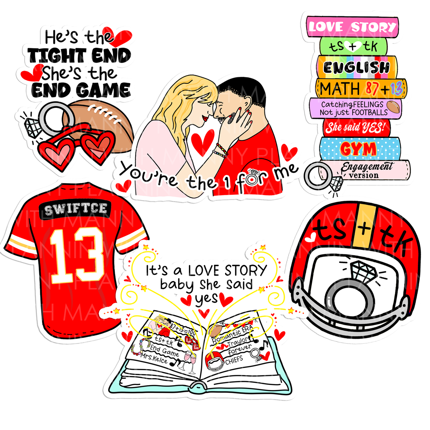 Cutest Couple Stickers and Die Cut Set
