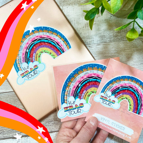 ERAS Tour Rainbow Vinyl Sticker - Swiftie Favorite