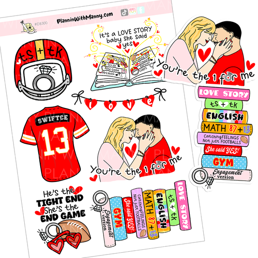DP300 Cutest Couple Sticker Sheet