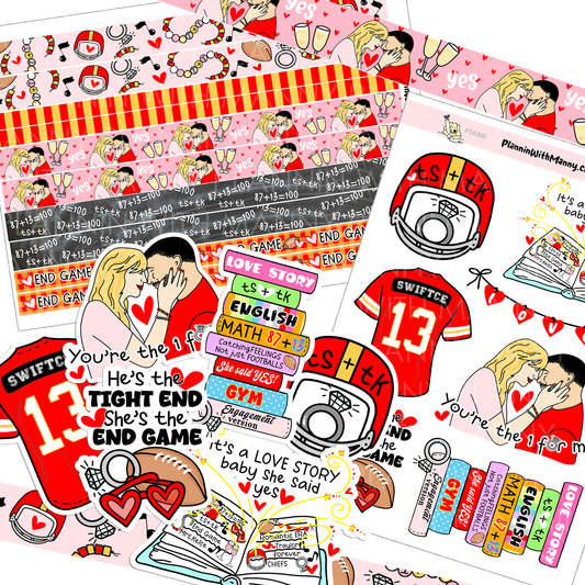 Cutest Couple Stickers and Die Cut Set