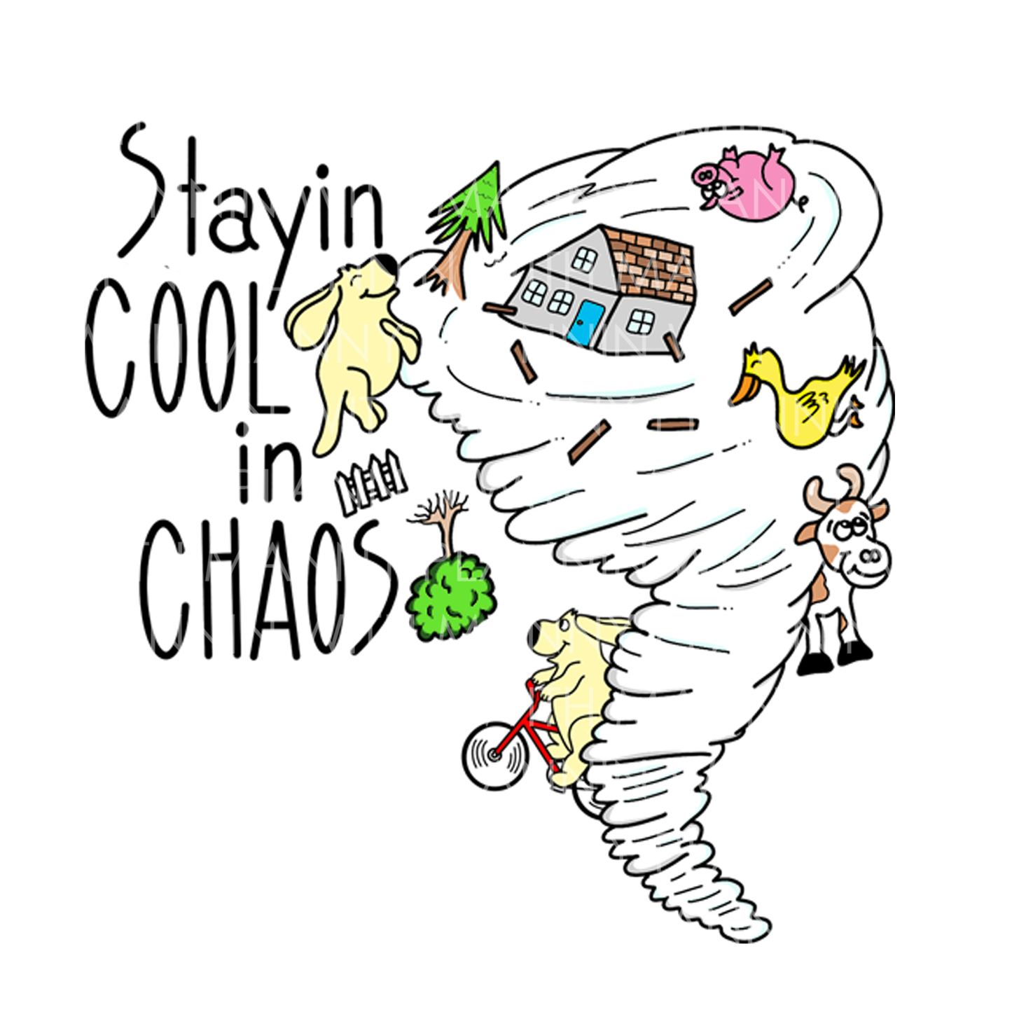 Cool in Chaos Tornado... Vinyl Sticker, Magnetic Bookmark, & Notecard MB73