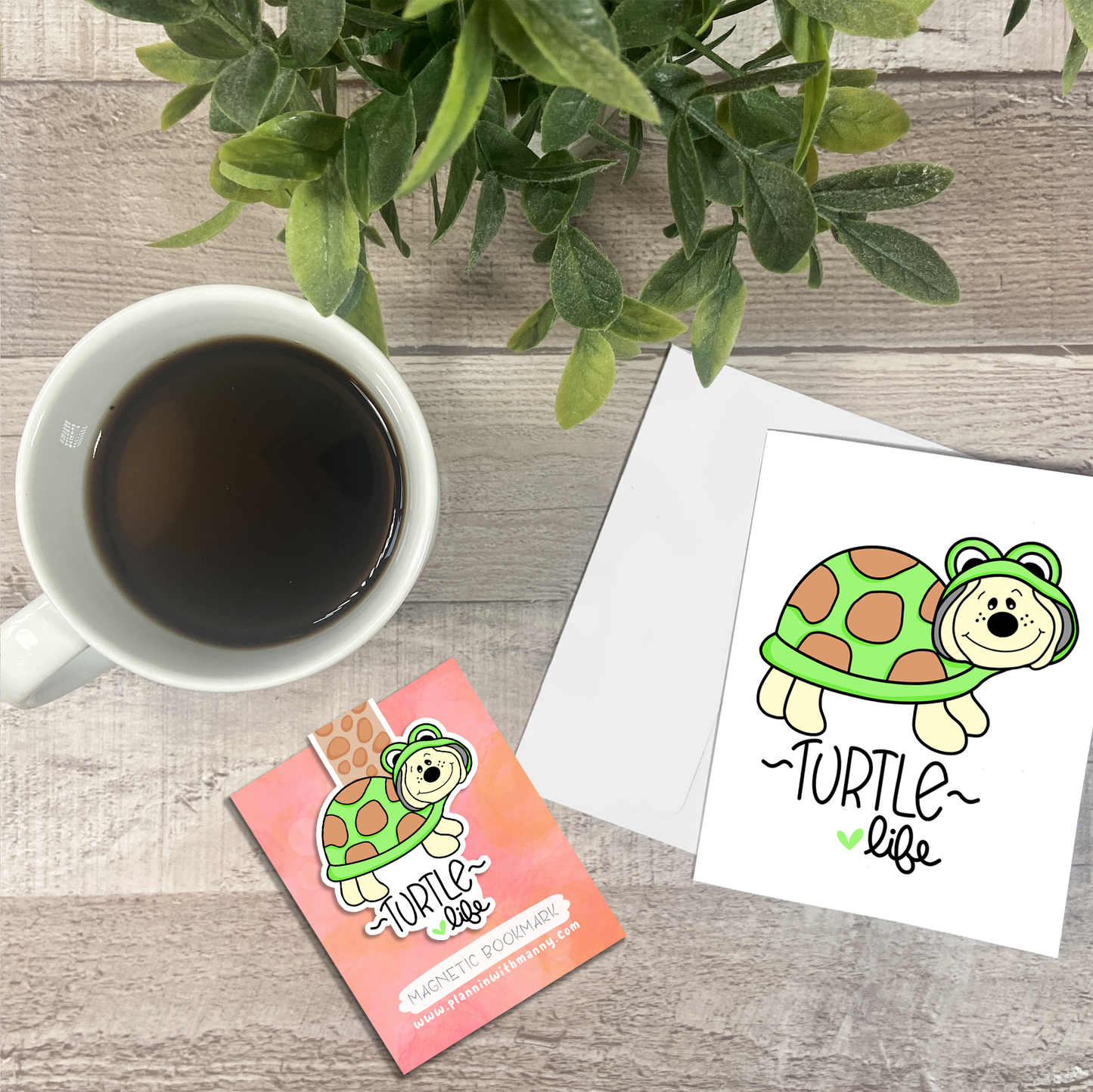 Turtle Life... Vinyl Sticker, Magnetic Bookmark, & Notecard MB56