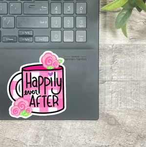 Happily Ever After... Vinyl Sticker, Magnetic Bookmark, & Notecard MB66