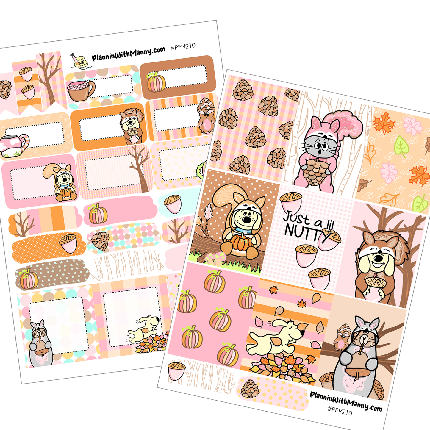 PFV210 Feelin Nutty Vertical Sticker Set