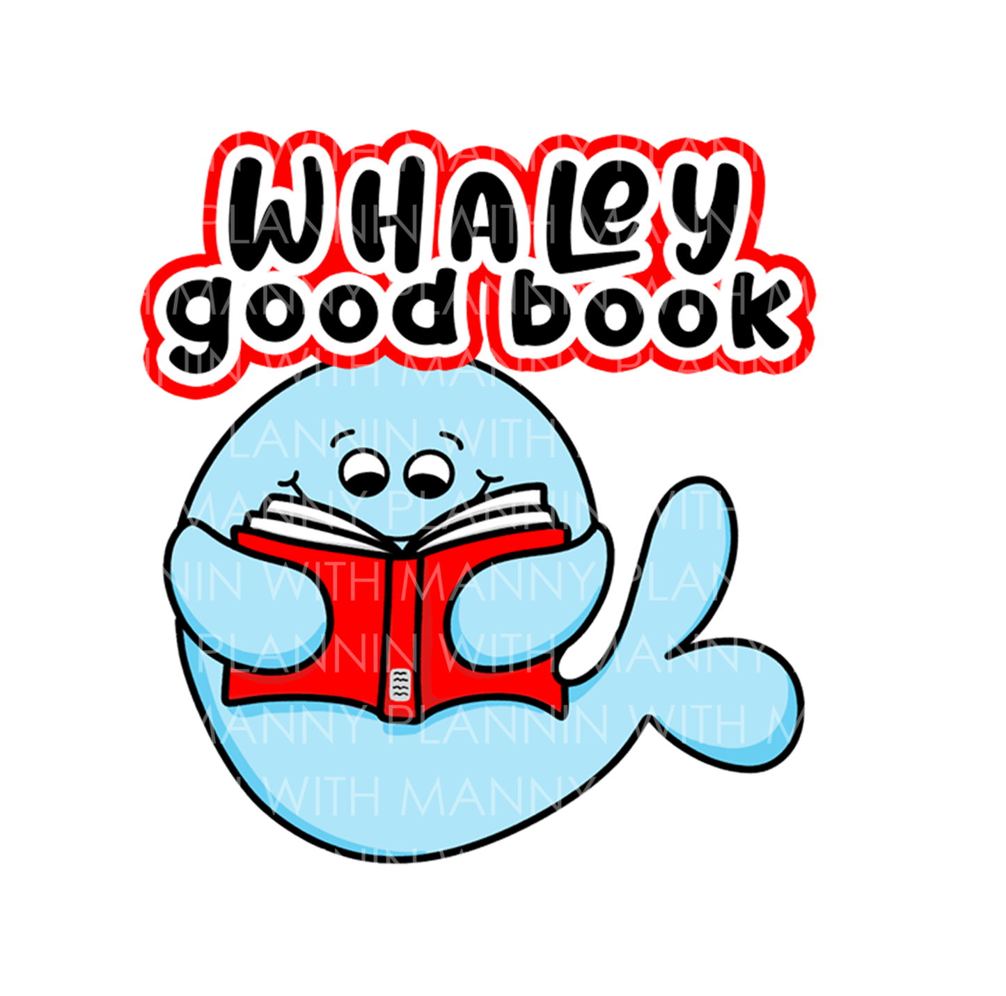 WHALEY Good Book Vinyl Sticker, Magnetic Bookmark, & Notecard MB19