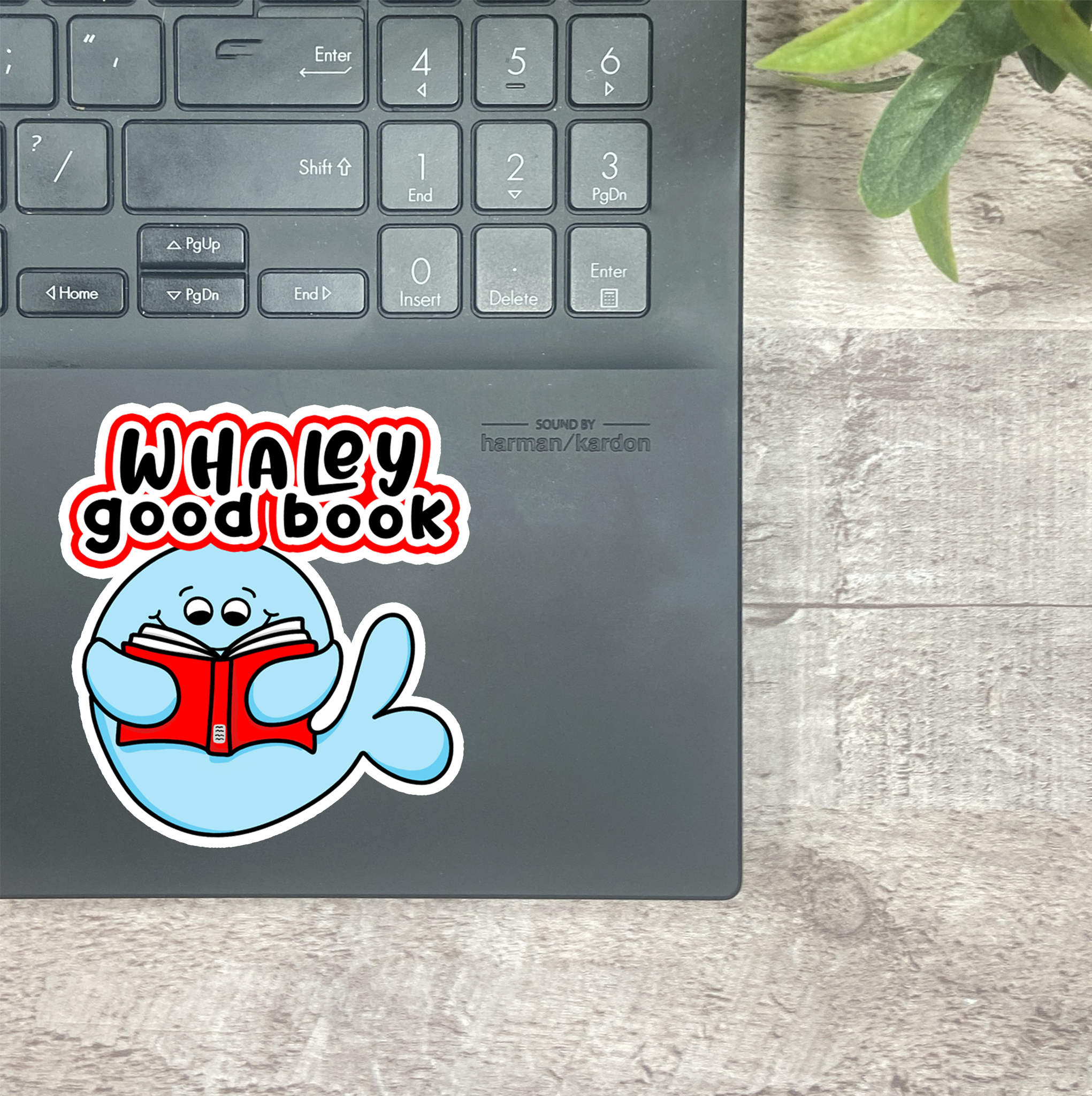 WHALEY Good Book Vinyl Sticker, Magnetic Bookmark, & Notecard MB19