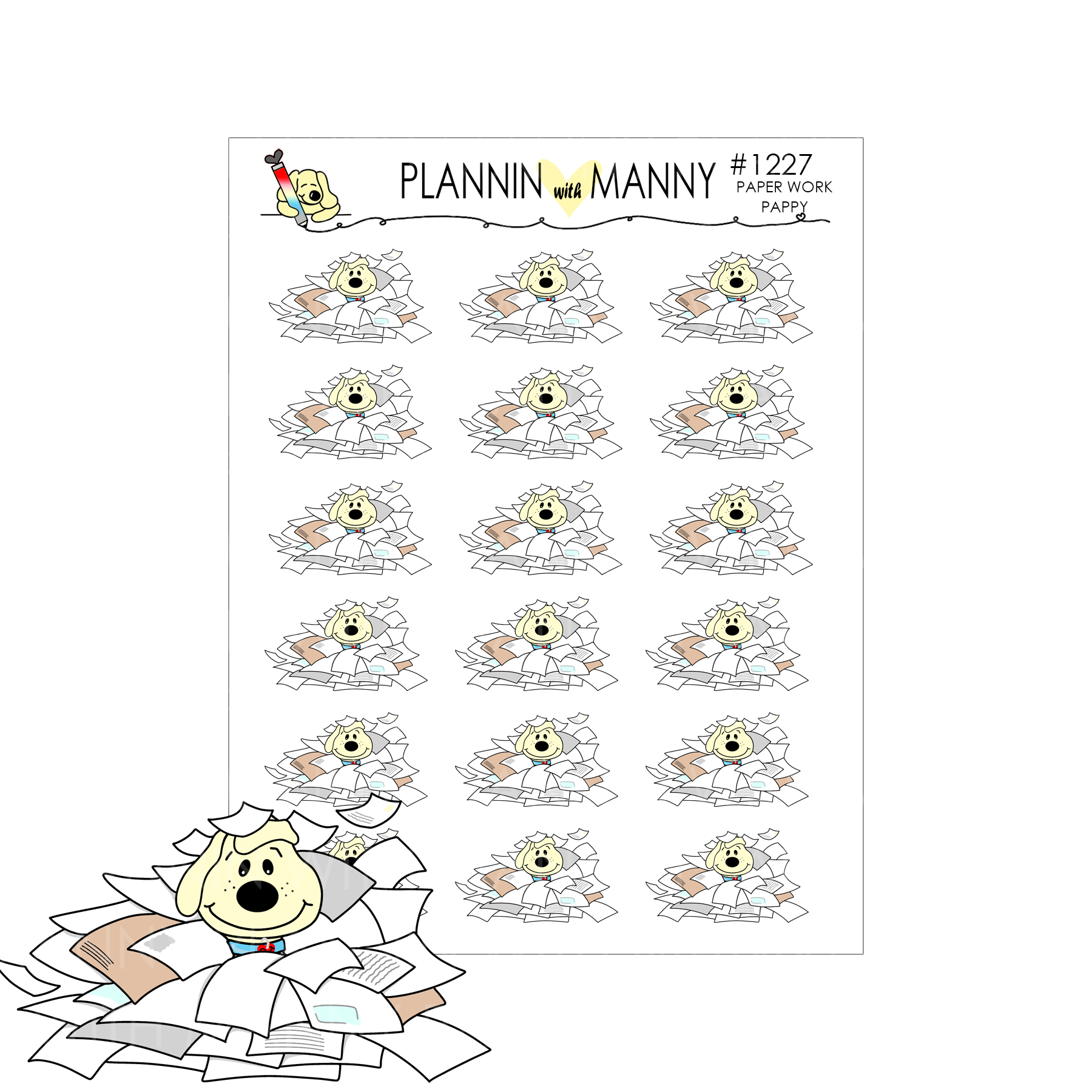 1227 Pappy Paperwork Planner Stickers