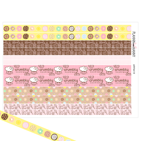PFW19 Crumbly Cookies Washi Planner Stickers