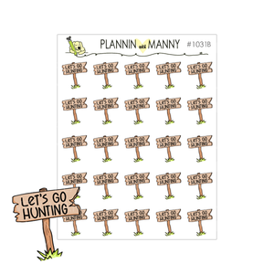 1031B Let's Go Hunting Planner Stickers