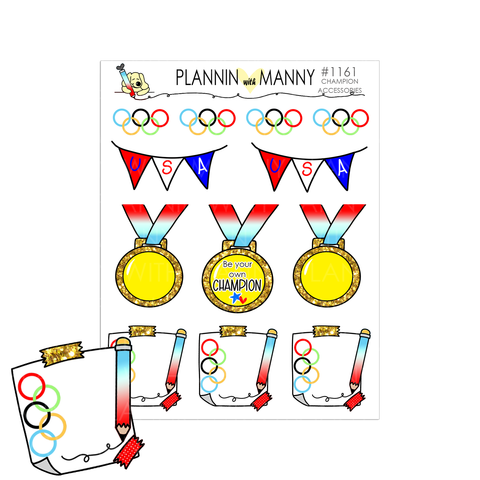 1161 CHAMPIONS ACCESSORY Planner Stickers - Champions Collection