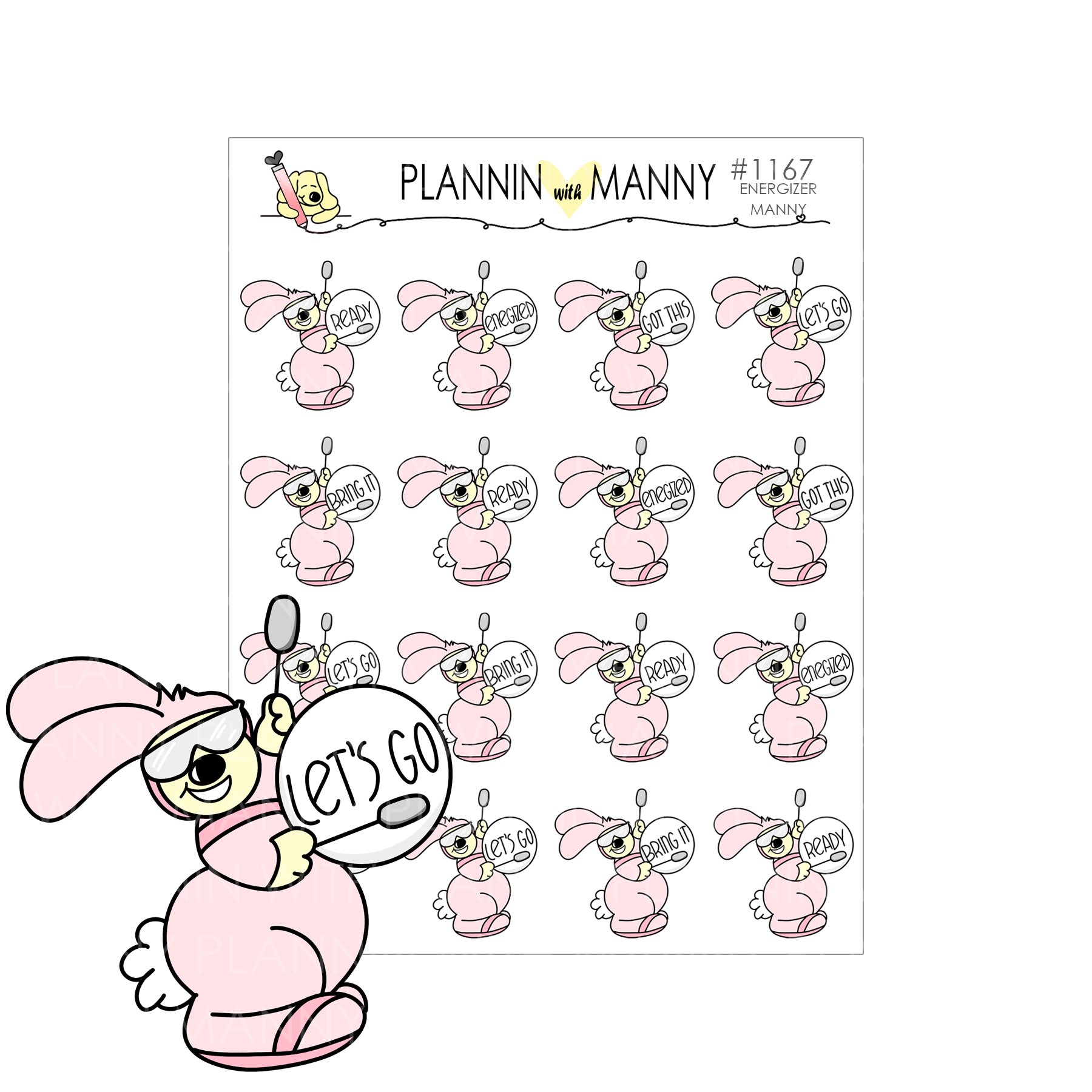 1167- ENEGIZER BUNNY Planner Stickers
