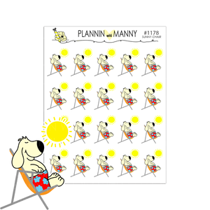 1178 SUNNY CHAIR Planner Stickers - Summer Fun Collection